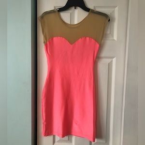 Bright pink American apparel mini dress size M/L